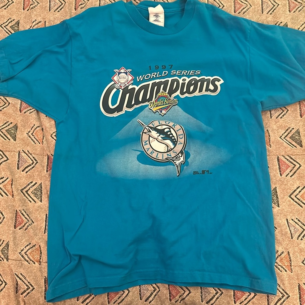 1997 World Series Champions Florida Marlins Vintage T Shirt